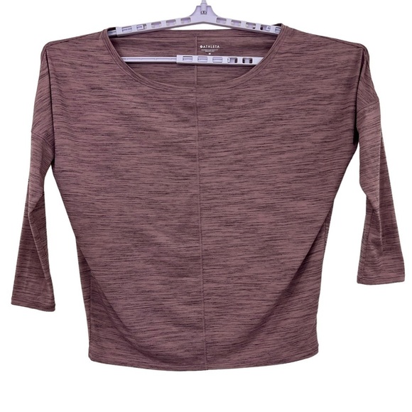 ATHLETA Flow Essence Spacedye M/C Pullover Athletic Top MEDIUM - Picture 4 of 9